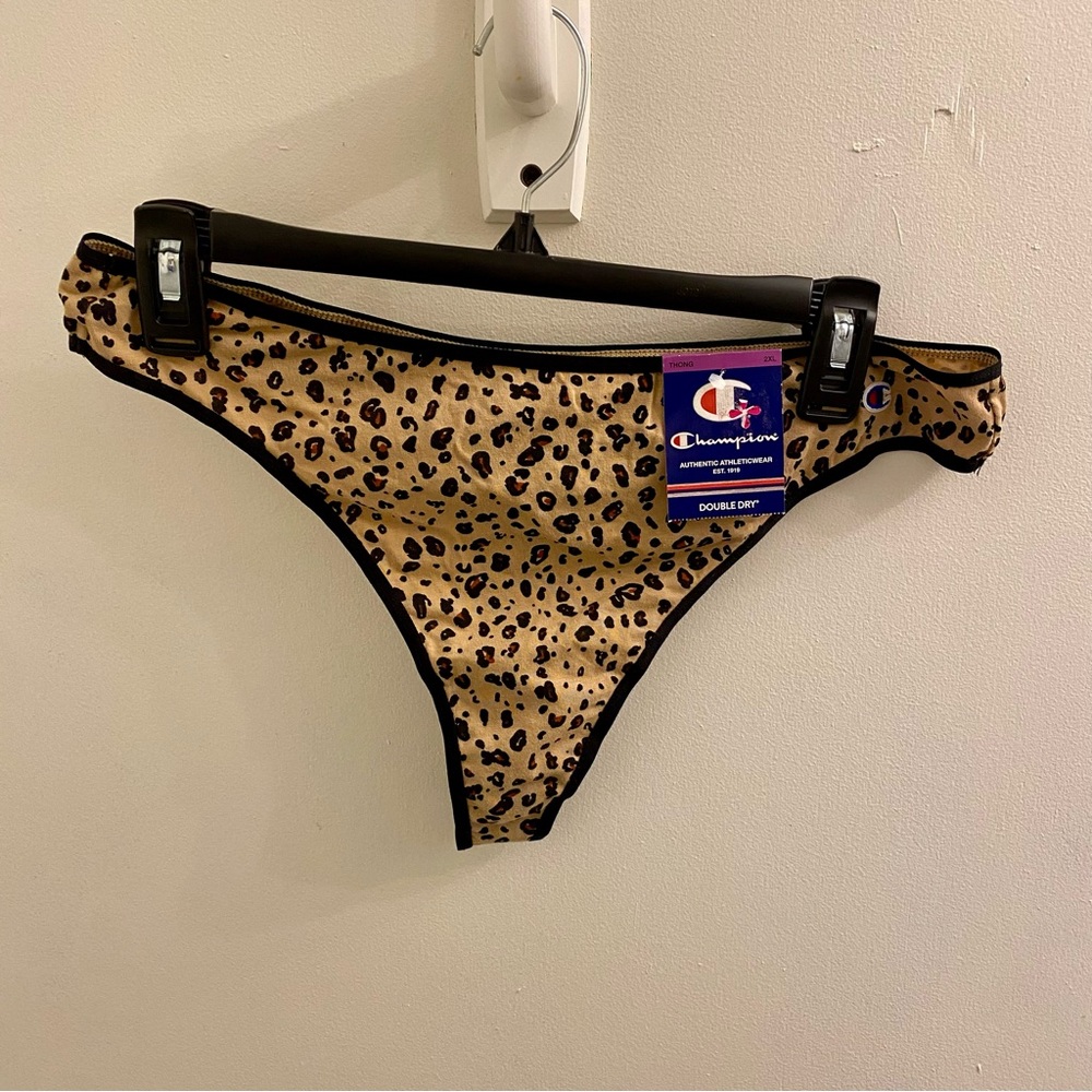 NWT Champion Cheetah Print Thong Size 2X